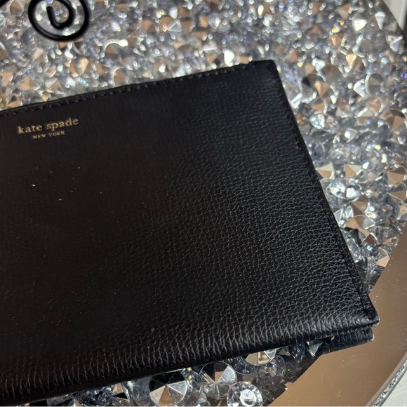 kate spade black leather wristlet pouch - Picture 9 of 10